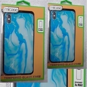 Tempered Glass iPhone XS MAX Cloudy Oil Spill Case